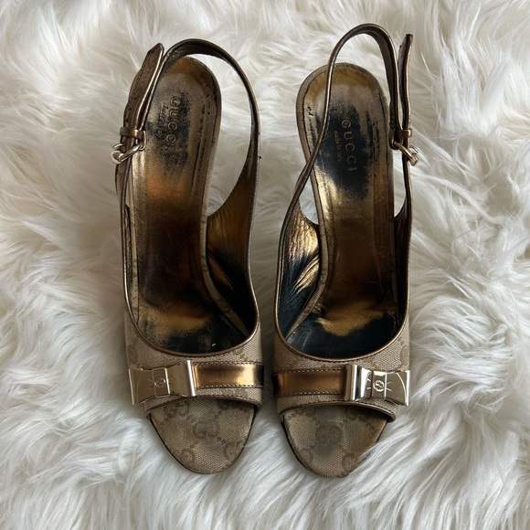 Gucci Signature Heels GG brown - Picture 6 of 11